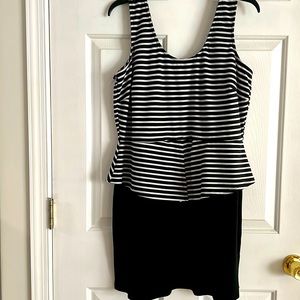 Very Pretty Dress Striped Top and Solid Black Bottom Size 2X